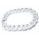 Silver Curb Chain Bracelet 10mm 20-24cm 43-52g